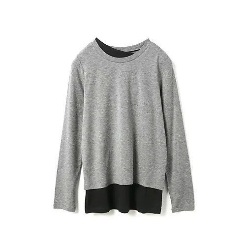 【ミズイロ インド/mizuiro ind】のレイヤードTシャツ 人気、トレンドファッション・服の通販 founy(ファニー) 　ファッション　Fashion　レディースファッション　Fashion for Women　トップス・カットソー　Cut & Sew Tops　シャツ・ブラウス・オフィスカジュアル　Elegant Blouses & Button-Ups　ロングTシャツ・Tシャツ　Longline T-Shirts & Tees　インナー　Innerwear　カットソー　Cut and Sewn Top　シンプル　Simple, Minimal　ストレッチ　Stretch, Stretchy Fabric　other-2|ID: prp329100004838988 ipo3291000000035261453
