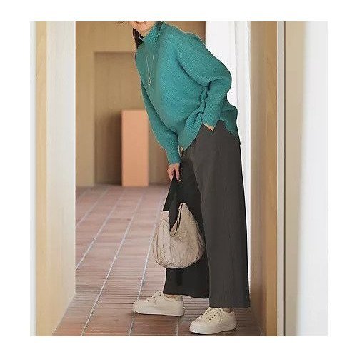 【エニー/ANY】の【LEE掲載】ハイネックウィンターニット 人気、トレンドファッション・服の通販 founy(ファニー) 　雑誌掲載アイテム　Magazine Picks & Fashion Features　ファッション雑誌　Fashion Magazines　リー　LEE　ファッション　Fashion　レディースファッション　Fashion for Women　トップス・カットソー　Cut & Sew Tops　ニット　Knit Tops & Sweaters　おすすめ　Recommended / Our Picks　ストレッチ　Stretch, Stretchy Fabric　スラックス　Slacks, Dress Pants　スリット　Slit, Slit Detail　ハイネック　High Neck, Mock Neck　ボトム　Bottoms, Lower Wear　ワンポイント　One Point, Statement Accent　エレガント 上品　Elegant　洗える　Machine Washable　A/W・秋冬　Autumn/Winter　雑誌　Magazine, Fashion Magazine　other-2|ID: prp329100004838995 ipo3291000000036284262