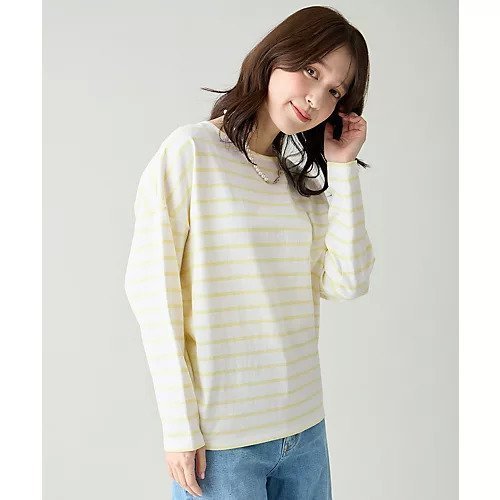 【エニー/ANY】のコクーンボーダープルオーバー インテリア・キッズ・メンズ・レディースファッション・服の通販 founy(ファニー) ファッション Fashion レディースファッション Fashion for Women トップス・カットソー Cut & Sew Tops カジュアルプルオーバー・ニットトップス Pullovers & Knit Tops / Casual Pullovers カラフル Colorful Design ストレート Straight, Straight Cut デニム Denim, Jeans Material ボーダー Border, Stripe ワイド Wide, Wide Fit 吸水 Absorbent, Quick-Dry 洗える Machine Washable イエロー|ID: prp329100004838996 ipo3291000000035261495