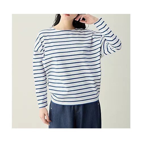 【エニー/ANY】のコクーンボーダープルオーバー インテリア・キッズ・メンズ・レディースファッション・服の通販 founy(ファニー) 　ファッション　Fashion　レディースファッション　Fashion for Women　トップス・カットソー　Cut & Sew Tops　カジュアルプルオーバー・ニットトップス　Pullovers & Knit Tops / Casual Pullovers　カラフル　Colorful Design　ストレート　Straight, Straight Cut　デニム　Denim, Jeans Material　ボーダー　Border, Stripe　ワイド　Wide, Wide Fit　吸水　Absorbent, Quick-Dry　洗える　Machine Washable　ブルー|ID: prp329100004838996 ipo3291000000036284288