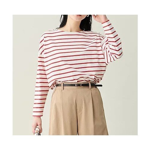 【エニー/ANY】のコクーンボーダープルオーバー インテリア・キッズ・メンズ・レディースファッション・服の通販 founy(ファニー) 　ファッション　Fashion　レディースファッション　Fashion for Women　トップス・カットソー　Cut & Sew Tops　カジュアルプルオーバー・ニットトップス　Pullovers & Knit Tops / Casual Pullovers　カラフル　Colorful Design　ストレート　Straight, Straight Cut　デニム　Denim, Jeans Material　ボーダー　Border, Stripe　ワイド　Wide, Wide Fit　吸水　Absorbent, Quick-Dry　洗える　Machine Washable　レッド|ID: prp329100004838996 ipo3291000000036284291