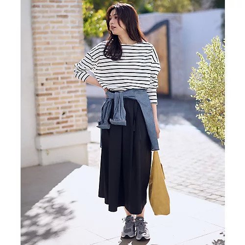 【エニー/ANY】のコクーンボーダープルオーバー 人気、トレンドファッション・服の通販 founy(ファニー) 　ファッション　Fashion　レディースファッション　Fashion for Women　トップス・カットソー　Cut & Sew Tops　カジュアルプルオーバー・ニットトップス　Pullovers & Knit Tops / Casual Pullovers　カラフル　Colorful Design　ストレート　Straight, Straight Cut　デニム　Denim, Jeans Material　ボーダー　Border, Stripe　ワイド　Wide, Wide Fit　吸水　Absorbent, Quick-Dry　洗える　Machine Washable　other-3|ID: prp329100004838996 ipo3291000000036284297