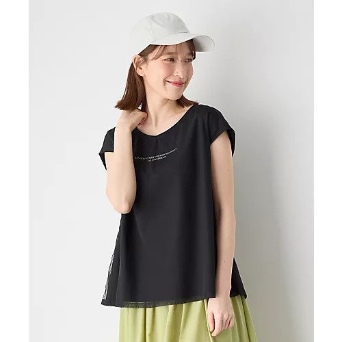 【エニー/ANY】のチュールデザインフレンチスリーブTシャツ インテリア・キッズ・メンズ・レディースファッション・服の通販 founy(ファニー) https://founy.com/ ファッション Fashion レディースファッション Fashion for Women トップス・カットソー Cut & Sew Tops シャツ・ブラウス・オフィスカジュアル Elegant Blouses & Button-Ups ロングTシャツ・Tシャツ Longline T-Shirts & Tees カットソー Cut and Sewn Top ストレッチ Stretch, Stretchy Fabric スリーブ Sleeve, Long Sleeve / Short Sleeve チュール Tulip, Tulip Motif フレンチ French, French Style プリント Print, Printed Pattern |ID: prp329100004839020 ipo3291000000035293646