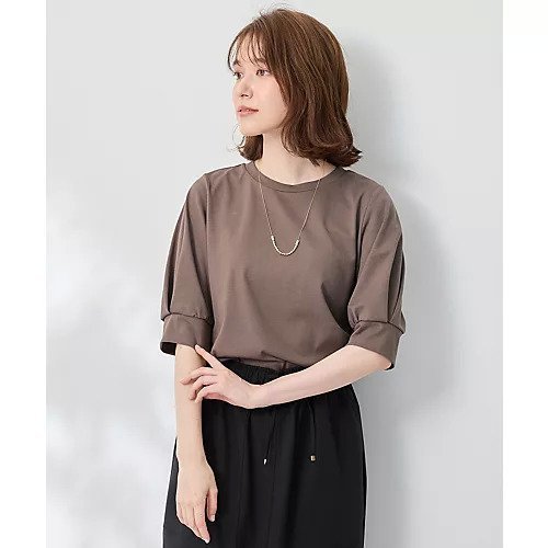 【エニー/ANY】のパフスリーブプルオーバー インテリア・キッズ・メンズ・レディースファッション・服の通販 founy(ファニー) 　ファッション　Fashion　レディースファッション　Fashion for Women　トップス・カットソー　Cut & Sew Tops　カジュアルプルオーバー・ニットトップス　Pullovers & Knit Tops / Casual Pullovers　おすすめ　Recommended / Our Picks　インナー　Innerwear　エレガント 上品　Elegant　サロペット　Overalls, Salopette　ストレッチ　Stretch, Stretchy Fabric　スリーブ　Sleeve, Long Sleeve / Short Sleeve　バランス　Balance, Style Balance　フェミニン　Feminine, Girly　モカ|ID: prp329100004839026 ipo3291000000035314729