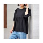 【エニー/ANY】の【WEB限定】サッカーギャザーペプラムブラウス ブラック|ID: prp329100004839029 ipo3291000000035920843