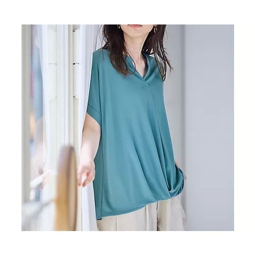 【エニー/ANY】のストレッチピケカシュクールカットソー 人気、トレンドファッション・服の通販 founy(ファニー) 　ファッション　Fashion　レディースファッション　Fashion for Women　トップス・カットソー　Cut & Sew Tops　カットソー・ベーシックTシャツ　Cut-and-Sewn Tops / Stretch Tees & Basics　おすすめ　Recommended / Our Picks　ストレッチ　Stretch, Stretchy Fabric　洗える　Machine Washable　other-3|ID: prp329100004839032 ipo3291000000035261672