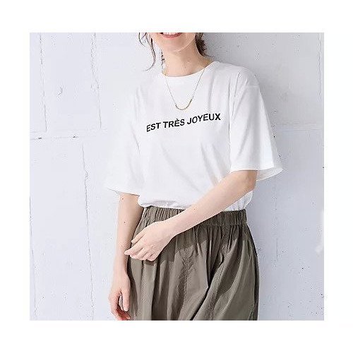 【エニー/ANY】の【汗ジミ防止加工】シルケットスムース半袖ロゴTシャツ インテリア・キッズ・メンズ・レディースファッション・服の通販 founy(ファニー) 　ファッション　Fashion　レディースファッション　Fashion for Women　トップス・カットソー　Cut & Sew Tops　シャツ・ブラウス・オフィスカジュアル　Elegant Blouses & Button-Ups　ロングTシャツ・Tシャツ　Longline T-Shirts & Tees　おすすめ　Recommended / Our Picks　インナー　Innerwear　ジャケット　Jacket, Outerwear　スリット　Slit, Slit Detail　デニム　Denim, Jeans Material　プリント　Print, Printed Pattern　ベーシック　Basic, Essential　ボトム　Bottoms, Lower Wear　半袖　Short Sleeve, Half Sleeve　オフ|ID: prp329100004839034 ipo3291000000035293748