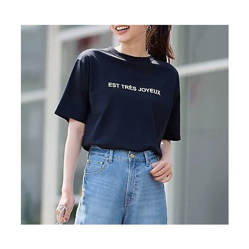 【エニー/ANY】の【汗ジミ防止加工】シルケットスムース半袖ロゴTシャツ インテリア・キッズ・メンズ・レディースファッション・服の通販 founy(ファニー) 　ファッション　Fashion　レディースファッション　Fashion for Women　トップス・カットソー　Cut & Sew Tops　シャツ・ブラウス・オフィスカジュアル　Elegant Blouses & Button-Ups　ロングTシャツ・Tシャツ　Longline T-Shirts & Tees　おすすめ　Recommended / Our Picks　インナー　Innerwear　ジャケット　Jacket, Outerwear　スリット　Slit, Slit Detail　デニム　Denim, Jeans Material　プリント　Print, Printed Pattern　ベーシック　Basic, Essential　ボトム　Bottoms, Lower Wear　半袖　Short Sleeve, Half Sleeve　ブラック|ID: prp329100004839034 ipo3291000000036320961