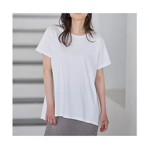 【エニー/ANY】の【汗ジミ防止加工】シルケットスムースバックギャザーチュニック インテリア・キッズ・メンズ・レディースファッション・服の通販 founy(ファニー) 　ファッション　Fashion　レディースファッション　Fashion for Women　トップス・カットソー　Cut & Sew Tops　おすすめ　Recommended / Our Picks　ギャザー　Gathered, Ruffled　チュニック　Tunic, Long Top　バランス　Balance, Style Balance　フレア　Flare, Flared　切替　Switching, Contrast Panel　オフ|ID: prp329100004839035 ipo3291000000035261684