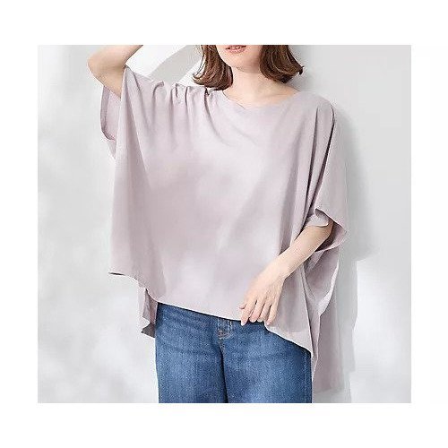 【エニー/ANY】のハイツイストコットンポンチョ風Tシャツ インテリア・キッズ・メンズ・レディースファッション・服の通販 founy(ファニー) 　ファッション　Fashion　レディースファッション　Fashion for Women　アウター　Coat / Outerwear Collection　ポンチョ・ケープコート　Ponchos & Capes　トップス・カットソー　Cut & Sew Tops　シャツ・ブラウス・オフィスカジュアル　Elegant Blouses & Button-Ups　ロングTシャツ・Tシャツ　Longline T-Shirts & Tees　おすすめ　Recommended / Our Picks　スリット　Slit, Slit Detail　バランス　Balance, Style Balance　ポンチョ　Poncho, Cape Style　ワイド　Wide, Wide Fit　グレー|ID: prp329100004839038 ipo3291000000036289371