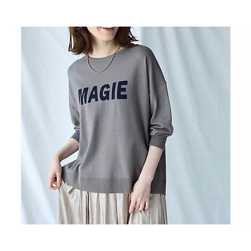 【エニー/ANY】のインターシャロゴニット 人気、トレンドファッション・服の通販 founy(ファニー) 　ファッション　Fashion　レディースファッション　Fashion for Women　トップス・カットソー　Cut & Sew Tops　ニット　Knit Tops & Sweaters　インナー　Innerwear　コンパクト　Compact, Small Size　シンプル　Simple, Minimal　other-2|ID: prp329100004839050 ipo3291000000035902740