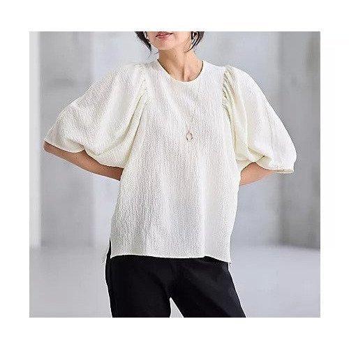 【エニー/ANY】のボリュームショルダーふくれプルオーバー インテリア・キッズ・メンズ・レディースファッション・服の通販 founy(ファニー) 　ファッション　Fashion　レディースファッション　Fashion for Women　トップス・カットソー　Cut & Sew Tops　カジュアルプルオーバー・ニットトップス　Pullovers & Knit Tops / Casual Pullovers　ギャザー　Gathered, Ruffled　ショルダー　Shoulder, Shoulder Strap　シンプル　Simple, Minimal　スリット　Slit, Slit Detail　トレンド　Trend, Trending Now　ベスト　Vest, Waistcoat　ワイド　Wide, Wide Fit　エレガント 上品　Elegant　エクリュ|ID: prp329100004839053 ipo3291000000035261775