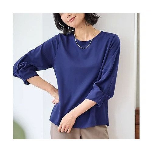 【エニー/ANY】の袖タックプルオーバー インテリア・キッズ・メンズ・レディースファッション・服の通販 founy(ファニー) ファッション Fashion レディースファッション Fashion for Women トップス・カットソー Cut & Sew Tops カジュアルプルオーバー・ニットトップス Pullovers & Knit Tops / Casual Pullovers おすすめ Recommended / Our Picks シンプル Simple, Minimal ダブル Double, Double-Breasted フェイス Face, Facial Design エレガント 上品 Elegant 定番 Standard, Basic Item ブルー|ID: prp329100004839055 ipo3291000000035261787