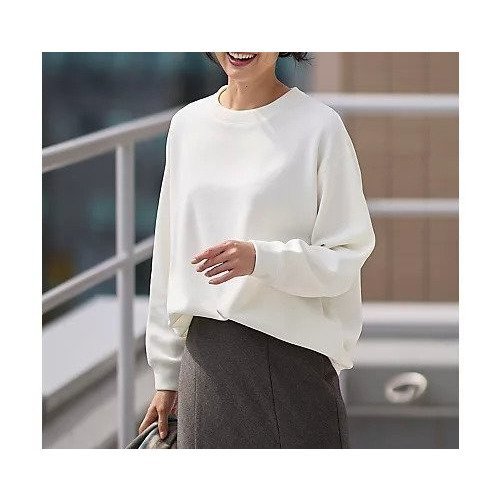 【エニー/ANY】のダブルフェイスジャージープルオーバー インテリア・キッズ・メンズ・レディースファッション・服の通販 founy(ファニー) 　ファッション　Fashion　レディースファッション　Fashion for Women　トップス・カットソー　Cut & Sew Tops　カジュアルプルオーバー・ニットトップス　Pullovers & Knit Tops / Casual Pullovers　おすすめ　Recommended / Our Picks　インナー　Innerwear　シンプル　Simple, Minimal　ジャケット　Jacket, Outerwear　ダブル　Double, Double-Breasted　フェイス　Face, Facial Design　切替　Switching, Contrast Panel　洗える　Machine Washable　エクリュ|ID: prp329100004839058 ipo3291000000036284959