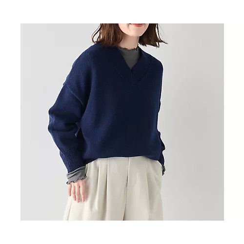 【エニー/ANY】のラムウールVネックプルオーバー 人気、トレンドファッション・服の通販 founy(ファニー) 　ファッション　Fashion　レディースファッション　Fashion for Women　トップス・カットソー　Cut & Sew Tops　カジュアルプルオーバー・ニットトップス　Pullovers & Knit Tops / Casual Pullovers　Vネックトップス　V-Neck Tops / V-Cut Neckline Shirts　タートル　Turtleneck, Turtle Collar　トレンド　Trend, Trending Now　ベーシック　Basic, Essential　洗える　Machine Washable　other-3|ID: prp329100004839066 ipo3291000000035261853