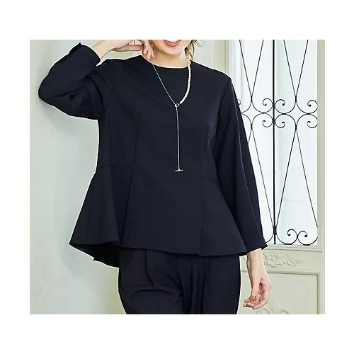 【エニー/ANY】の【ストレッチ/セットアップ可】イージーケアペプラムブラウス 人気、トレンドファッション・服の通販 founy(ファニー) 　ファッション　Fashion　レディースファッション　Fashion for Women　トップス・カットソー　Cut & Sew Tops　シャツ・ブラウス・オフィスカジュアル　Elegant Blouses & Button-Ups　おすすめ　Recommended / Our Picks　ストレッチ　Stretch, Stretchy Fabric　セットアップ　Set-Up, Coordinated Outfit　セレモニー　Ceremony　バランス　Balance, Style Balance　フレア　Flare, Flared　エレガント 上品　Elegant　切替　Switching, Contrast Panel　ビジネス 仕事 通勤　Business / Work / Commuting　 other-1|ID: prp329100004839070 ipo3291000000036310935