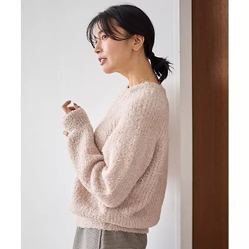 【エニー/ANY】のカーリーファンシーニット 人気、トレンドファッション・服の通販 founy(ファニー) 　ファッション　Fashion　レディースファッション　Fashion for Women　トップス・カットソー　Cut & Sew Tops　ニット　Knit Tops & Sweaters　おすすめ　Recommended / Our Picks　インナー　Innerwear　コンパクト　Compact, Small Size　デニム　Denim, Jeans Material　バランス　Balance, Style Balance　エレガント 上品　Elegant　畦　Ribbed Knit　other-3|ID: prp329100004839071 ipo3291000000035300887