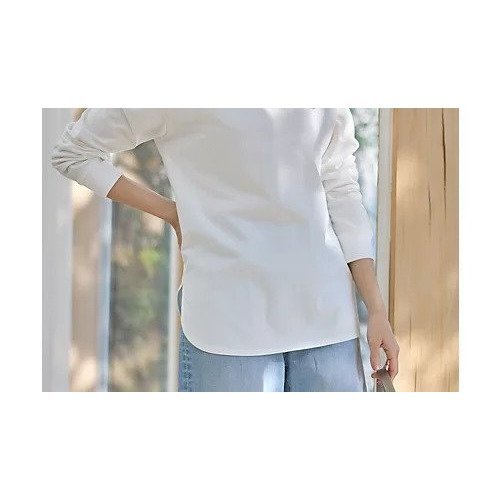 【エニー/ANY】のテールTシャツ インテリア・キッズ・メンズ・レディースファッション・服の通販 founy(ファニー) 　ファッション　Fashion　レディースファッション　Fashion for Women　トップス・カットソー　Cut & Sew Tops　シャツ・ブラウス・オフィスカジュアル　Elegant Blouses & Button-Ups　ロングTシャツ・Tシャツ　Longline T-Shirts & Tees　おすすめ　Recommended / Our Picks　シンプル　Simple, Minimal　スリーブ　Sleeve, Long Sleeve / Short Sleeve　オフ|ID: prp329100004839073 ipo3291000000036304874