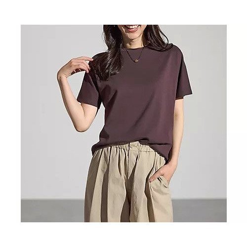 【エニー/ANY】の【新色追加/10色展開】プレミアムベーシック半袖Tシャツ インテリア・キッズ・メンズ・レディースファッション・服の通販 founy(ファニー) 　ファッション　Fashion　レディースファッション　Fashion for Women　トップス・カットソー　Cut & Sew Tops　シャツ・ブラウス・オフィスカジュアル　Elegant Blouses & Button-Ups　ロングTシャツ・Tシャツ　Longline T-Shirts & Tees　インナー　Innerwear　シンプル　Simple, Minimal　デニム　Denim, Jeans Material　定番　Standard, Basic Item　人気　Popular, Best Seller　プレミアム　Premium, High-End　ベーシック　Basic, Essential　半袖　Short Sleeve, Half Sleeve　おすすめ　Recommended / Our Picks　ブラウン|ID: prp329100004839076 ipo3291000000035902833