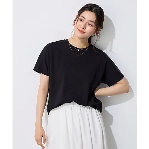 【エニー/ANY】の【新色追加/10色展開】プレミアムベーシック半袖Tシャツ インテリア・キッズ・メンズ・レディースファッション・服の通販 founy(ファニー) 　ファッション　Fashion　レディースファッション　Fashion for Women　トップス・カットソー　Cut & Sew Tops　シャツ・ブラウス・オフィスカジュアル　Elegant Blouses & Button-Ups　ロングTシャツ・Tシャツ　Longline T-Shirts & Tees　インナー　Innerwear　シンプル　Simple, Minimal　デニム　Denim, Jeans Material　定番　Standard, Basic Item　人気　Popular, Best Seller　プレミアム　Premium, High-End　ベーシック　Basic, Essential　半袖　Short Sleeve, Half Sleeve　おすすめ　Recommended / Our Picks　ブラック|ID: prp329100004839076 ipo3291000000035902838