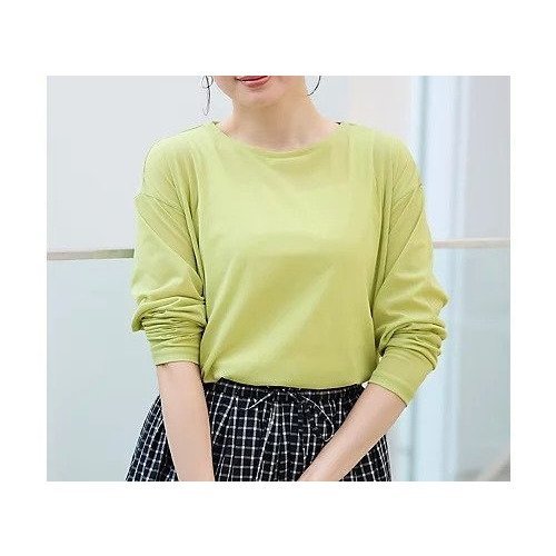 【エニー/ANY】のシア―ラウンドネックTシャツ 人気、トレンドファッション・服の通販 founy(ファニー) 　ファッション　Fashion　レディースファッション　Fashion for Women　トップス・カットソー　Cut & Sew Tops　シャツ・ブラウス・オフィスカジュアル　Elegant Blouses & Button-Ups　ロングTシャツ・Tシャツ　Longline T-Shirts & Tees　インナー　Innerwear　シアー　Sheer, See-Through　シンプル　Simple, Minimal　デニム　Denim, Jeans Material　トレンド　Trend, Trending Now　ラウンド　Round, Round Neck　ロング　Long, Long-Length　洗える　Machine Washable　 other-1|ID: prp329100004839077 ipo3291000000036304893