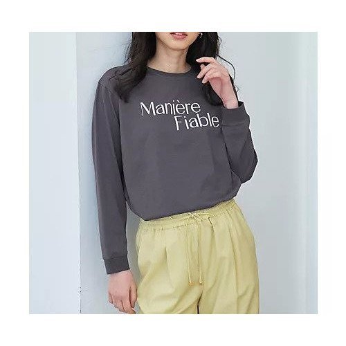 【エニー/ANY】のオーガビッツロングスリーブTシャツ 人気、トレンドファッション・服の通販 founy(ファニー) 　ファッション　Fashion　レディースファッション　Fashion for Women　トップス・カットソー　Cut & Sew Tops　シャツ・ブラウス・オフィスカジュアル　Elegant Blouses & Button-Ups　ロングTシャツ・Tシャツ　Longline T-Shirts & Tees　インナー　Innerwear　洗える　Machine Washable　シンプル　Simple, Minimal　エレガント 上品　Elegant　 other-1|ID: prp329100004839078 ipo3291000000036304905