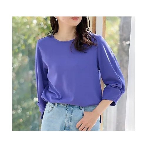 【エニー/ANY】の【WEB限定/5色展開】サカリバタックスリーブプルオーバー 人気、トレンドファッション・服の通販 founy(ファニー) 　ファッション　Fashion　レディースファッション　Fashion for Women　トップス・カットソー　Cut & Sew Tops　カジュアルプルオーバー・ニットトップス　Pullovers & Knit Tops / Casual Pullovers　おすすめ　Recommended / Our Picks　シンプル　Simple, Minimal　スリーブ　Sleeve, Long Sleeve / Short Sleeve　ダブル　Double, Double-Breasted　デニム　Denim, Jeans Material　フェイス　Face, Facial Design　エレガント 上品　Elegant　ビジネス 仕事 通勤　Business / Work / Commuting　 other-1|ID: prp329100004839079 ipo3291000000036286393