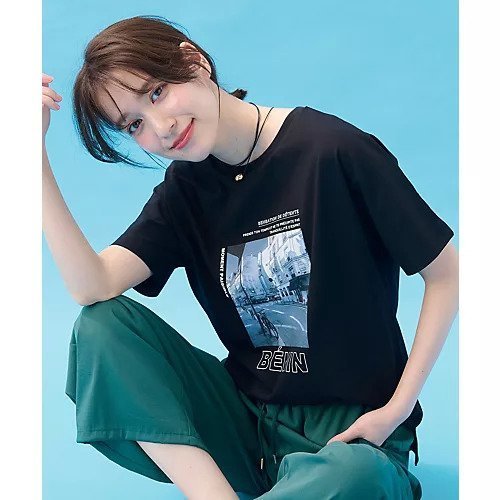 【エニー/ANY】のオーガビッツロゴ・フォトTシャツ インテリア・キッズ・メンズ・レディースファッション・服の通販 founy(ファニー) 　ファッション　Fashion　レディースファッション　Fashion for Women　トップス・カットソー　Cut & Sew Tops　シャツ・ブラウス・オフィスカジュアル　Elegant Blouses & Button-Ups　ロングTシャツ・Tシャツ　Longline T-Shirts & Tees　インナー　Innerwear　シンプル　Simple, Minimal　プリント　Print, Printed Pattern　エレガント 上品　Elegant　洗える　Machine Washable　ブラック×フォト|ID: prp329100004839086 ipo3291000000035301085