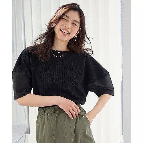 【エニー/ANY】のサッカーランタンスリーブプルオーバー 人気、トレンドファッション・服の通販 founy(ファニー) ファッション Fashion レディースファッション Fashion for Women トップス・カットソー Cut & Sew Tops カジュアルプルオーバー・ニットトップス Pullovers & Knit Tops / Casual Pullovers サッカー Seersucker, Summer Fabric スリット Slit, Slit Detail スリーブ Sleeve, Long Sleeve / Short Sleeve デニム Denim, Jeans Material トレンド Trend, Trending Now フラット Flat, Flat Shoes other-2|ID: prp329100004839089 ipo3291000000035261978