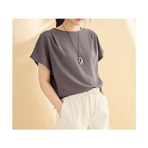 【エニー/ANY】のさらさらDRYブラウス インテリア・キッズ・メンズ・レディースファッション・服の通販 founy(ファニー) 　ファッション　Fashion　レディースファッション　Fashion for Women　トップス・カットソー　Cut & Sew Tops　シャツ・ブラウス・オフィスカジュアル　Elegant Blouses & Button-Ups　おすすめ　Recommended / Our Picks　スカーチョ　Skacho, Skirt-Pants　セットアップ　Set-Up, Coordinated Outfit　デニム　Denim, Jeans Material　エレガント 上品　Elegant　吸水　Absorbent, Quick-Dry　夏　Summer　洗える　Machine Washable　ダークブラウン|ID: prp329100004839091 ipo3291000000035301211