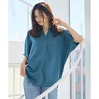 【エニー/ANY】の【新色追加】スキッパーネック袖タックブラウス ターコイズ|ID: prp329100004839093 ipo3291000000036321422