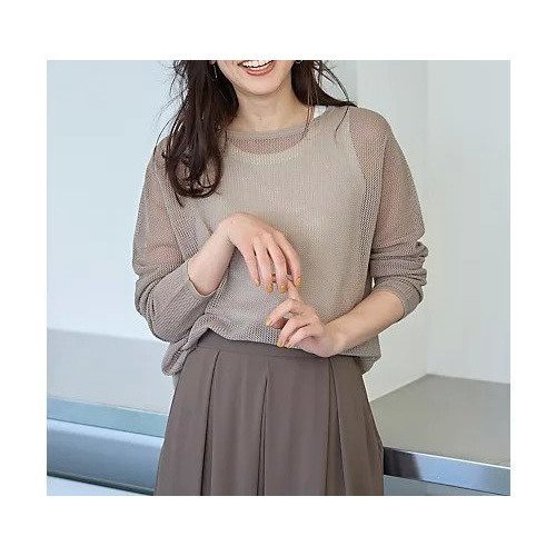 【エニー/ANY】のメッシュニットプルオーバー 人気、トレンドファッション・服の通販 founy(ファニー) 　ファッション　Fashion　レディースファッション　Fashion for Women　トップス・カットソー　Cut & Sew Tops　ニット　Knit Tops & Sweaters　カジュアルプルオーバー・ニットトップス　Pullovers & Knit Tops / Casual Pullovers　おすすめ　Recommended / Our Picks　インナー　Innerwear　キャミ　Camisole, Cami Top　タンク　Tank Top, Sleeveless Top　デニム　Denim, Jeans Material　メッシュ　Mesh, Net Fabric　ラウンド　Round, Round Neck　ワイド　Wide, Wide Fit　エレガント 上品　Elegant　夏　Summer　春　Spring　S/S・春夏　SS, Spring/Summer, Warm Season　other-2|ID: prp329100004839094 ipo3291000000035293780