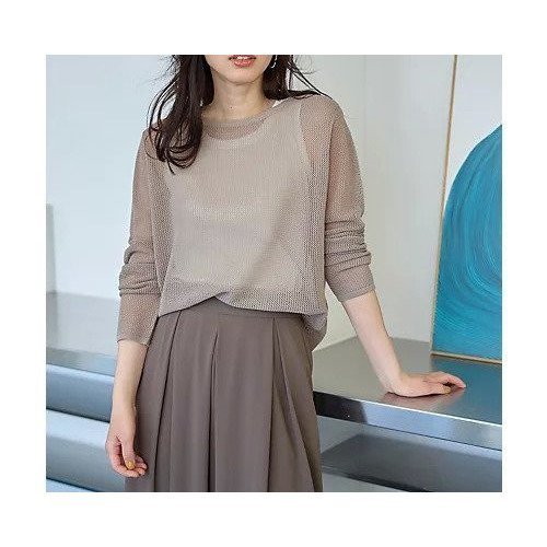 【エニー/ANY】のメッシュニットプルオーバー 人気、トレンドファッション・服の通販 founy(ファニー) 　ファッション　Fashion　レディースファッション　Fashion for Women　トップス・カットソー　Cut & Sew Tops　ニット　Knit Tops & Sweaters　カジュアルプルオーバー・ニットトップス　Pullovers & Knit Tops / Casual Pullovers　おすすめ　Recommended / Our Picks　インナー　Innerwear　キャミ　Camisole, Cami Top　タンク　Tank Top, Sleeveless Top　デニム　Denim, Jeans Material　メッシュ　Mesh, Net Fabric　ラウンド　Round, Round Neck　ワイド　Wide, Wide Fit　エレガント 上品　Elegant　夏　Summer　春　Spring　S/S・春夏　SS, Spring/Summer, Warm Season　other-3|ID: prp329100004839094 ipo3291000000036304951