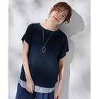 【エニー/ANY】の【新色追加/14色展開】アクリルガーターフレンチスリーブニット ネイビー×ラメ|ID: prp329100004839098 ipo3291000000036271894