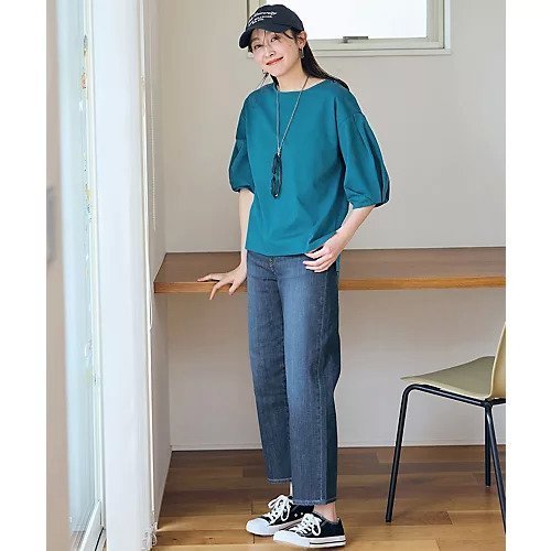 【エニー/ANY】のタックスリーブカットソー 人気、トレンドファッション・服の通販 founy(ファニー) 　ファッション　Fashion　レディースファッション　Fashion for Women　トップス・カットソー　Cut & Sew Tops　カットソー・ベーシックTシャツ　Cut-and-Sewn Tops / Stretch Tees & Basics　おすすめ　Recommended / Our Picks　インナー　Innerwear　サロペット　Overalls, Salopette　ストレッチ　Stretch, Stretchy Fabric　デニム　Denim, Jeans Material　フェミニン　Feminine, Girly　フォルム　Silhouette, Form　other-3|ID: prp329100004839099 ipo3291000000035262061
