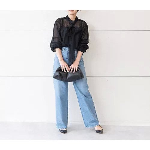 【アルページュストーリー/Arpege story Original】の【Marisol別注】チュールブラウス 人気、トレンドファッション・服の通販 founy(ファニー) 　ファッション　Fashion　レディースファッション　Fashion for Women　トップス・カットソー　Cut & Sew Tops　シャツ・ブラウス・オフィスカジュアル　Elegant Blouses & Button-Ups　シフォン　Chiffon, Lightweight Fabric　チュール　Tulip, Tulip Motif　ビッグ　Big, Oversized　リボン　Ribbon, Bow　ビジネス 仕事 通勤　Business / Work / Commuting　別注　Limited Edition, Custom Order　洗える　Machine Washable　other-3|ID: prp329100004839280 ipo3291000000035921703