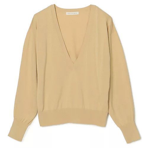 【マルティニーク/martinique】のブライトコットンシルクVネックニット インテリア・キッズ・メンズ・レディースファッション・服の通販 founy(ファニー) 　ファッション　Fashion　レディースファッション　Fashion for Women　トップス・カットソー　Cut & Sew Tops　ニット　Knit Tops & Sweaters　Vネックトップス　V-Neck Tops / V-Cut Neckline Shirts　おすすめ　Recommended / Our Picks　カットソー　Cut and Sewn Top　キャミソール　Camisole, Spaghetti Strap Top　シルク　Silk, 100% Silk　シンプル　Simple, Minimal　スリット　Slit, Slit Detail　フェミニン　Feminine, Girly　エレガント 上品　Elegant　夏　Summer　洗える　Machine Washable　ベージュ|ID: prp329100004839398 ipo3291000000036287287