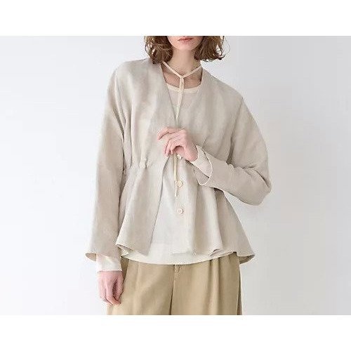 【マルティニーク/martinique】のソフトリネンタックジャケット(セットアップ可) インテリア・キッズ・メンズ・レディースファッション・服の通販 founy(ファニー) 　ファッション　Fashion　レディースファッション　Fashion for Women　アウター　Coat / Outerwear Collection　レディースジャケット・軽アウター　Jackets　おすすめ　Recommended / Our Picks　ジャケット　Jacket, Outerwear　セットアップ　Set-Up, Coordinated Outfit　リネン　Linen, Linen Fabric　リラックス　Relax, Relaxed Fit　羽織　Haori, Light Jacket　キナリ|ID: prp329100004839402 ipo3291000000035850074