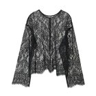 【マルティニーク/martinique】のレース2WAYブラウス 人気、トレンドファッション・服の通販 founy(ファニー) ファッション Fashion レディースファッション Fashion for Women トップス・カットソー Cut & Sew Tops シャツ・ブラウス・オフィスカジュアル Elegant Blouses & Button-Ups おすすめ Recommended / Our Picks ギャザー Gathered, Ruffled スカラップ Scallop, Scalloped Edge デニム Denim, Jeans Material フロント Front, Front Design レース Lace, Lace Fabric ワイド Wide, Wide Fit エレガント 上品 Elegant 羽織 Haori, Light Jacket thumbnail ブラック|ID: prp329100004839404 ipo3291000000035266058