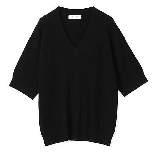 【イーヨ/y YO】のCable half sleeve knit インテリア・キッズ・メンズ・レディースファッション・服の通販 founy(ファニー) ファッション Fashion レディースファッション Fashion for Women トップス・カットソー Cut & Sew Tops ニット Knit Tops & Sweaters 2025年 2025 2025-2026秋冬・A/W Autumn/Winter 2025–26 AW25–26 バランス Balance, Style Balance ワイド Wide, Wide Fit 今季 This Season, Current Season black|ID: prp329100004840431 ipo3291000000036043683