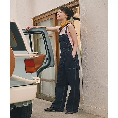 【ヒューマンウーマン/HUMAN WOMAN】のUNIVERSAL OVER ALL コラボ サロペット インテリア・キッズ・メンズ・レディースファッション・服の通販 founy(ファニー) 　ファッション　Fashion　レディースファッション　Fashion for Women　ワンピース　Dresses　サロペット&オールインワン　Dungarees & Jumpsuit Styles　おすすめ　Recommended / Our Picks　コラボ　Collaboration, Collab　サロペット　Overalls, Salopette　スタンダード　Standard, Basic　別注　Limited Edition, Custom Order　ネイビー|ID: prp329100004840444 ipo3291000000035311277