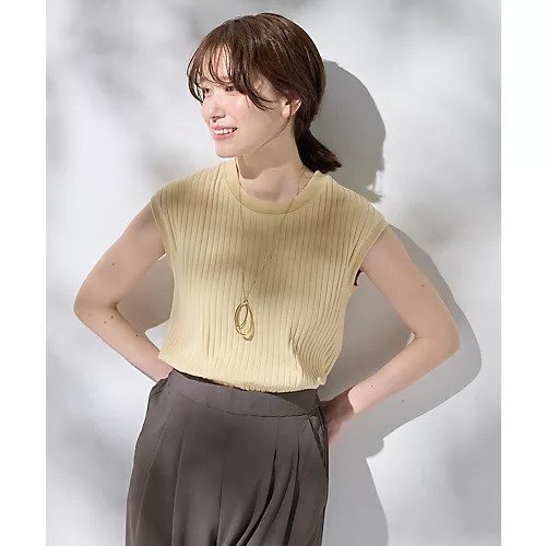 【エニー/ANY】の汗ジミ防止テレコノースリーブプルオーバー インテリア・キッズ・メンズ・レディースファッション・服の通販 founy(ファニー) 　ファッション　Fashion　レディースファッション　Fashion for Women　トップス・カットソー　Cut & Sew Tops　キャミソール&ノースリーブ　Camisoles & Sleeveless Tops　カジュアルプルオーバー・ニットトップス　Pullovers & Knit Tops / Casual Pullovers　おすすめ　Recommended / Our Picks　インナー　Innerwear　サロペット　Overalls, Salopette　シンプル　Simple, Minimal　スリーブ　Sleeve, Long Sleeve / Short Sleeve　テレコ　Ribbed, Rib Stitch　デニム　Denim, Jeans Material　ノースリーブ　Sleeveless, No-Sleeve　フィット　Fit, Slim Fit　フレンチ　French, French Style　ベーシック　Basic, Essential　イエロー|ID: prp329100004840458 ipo3291000000035311640
