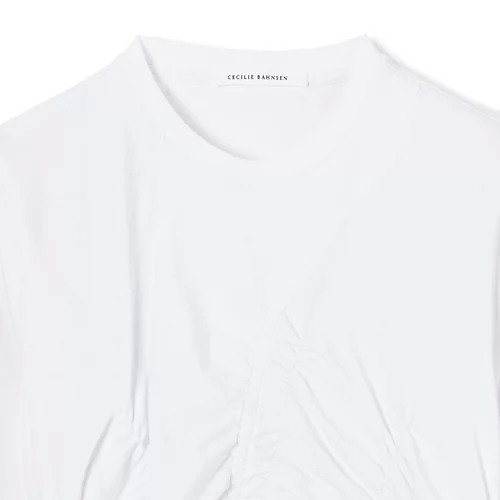 【セシリー バンセン/CECILIE BAHNSEN】のACE T-SHIRT JERSEY 人気、トレンドファッション・服の通販 founy(ファニー) ファッション Fashion レディースファッション Fashion for Women トップス・カットソー Cut & Sew Tops シャツ・ブラウス・オフィスカジュアル Elegant Blouses & Button-Ups ロングTシャツ・Tシャツ Longline T-Shirts & Tees 2025年 2025 2025-2026秋冬・A/W Autumn/Winter 2025–26 AW25–26 ギャザー Gathered, Ruffled コンパクト Compact, Small Size フリル Frill, Ruffle ペプラム Peplum, Flared Hem 洗える Machine Washable other-3|ID: prp329100004840521 ipo3291000000036046418