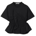 【セシリー バンセン/CECILIE BAHNSEN】のACE T-SHIRT JERSEY 人気、トレンドファッション・服の通販 founy(ファニー) ファッション Fashion レディースファッション Fashion for Women トップス・カットソー Cut & Sew Tops シャツ・ブラウス・オフィスカジュアル Elegant Blouses & Button-Ups ロングTシャツ・Tシャツ Longline T-Shirts & Tees 2025年 2025 2025-2026秋冬・A/W Autumn/Winter 2025–26 AW25–26 ギャザー Gathered, Ruffled コンパクト Compact, Small Size フリル Frill, Ruffle ペプラム Peplum, Flared Hem 洗える Machine Washable thumbnail BLACK|ID: prp329100004840522 ipo3291000000035272084