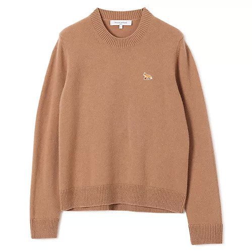 【メゾン キツネ/MAISON KITSUNE】のBABY FOX LAMBSWOOL REGULAR JUMPER インテリア・キッズ・メンズ・レディースファッション・服の通販 founy(ファニー) ファッション Fashion レディースファッション Fashion for Women 2025年 2025 2025-2026秋冬・A/W Autumn/Winter 2025–26 AW25–26 パッチ Patch, Appliqué フォックス Fox, Fox Fur 今季 This Season, Current Season CANVAS BROWN|ID: prp329100004840549 ipo3291000000035314668