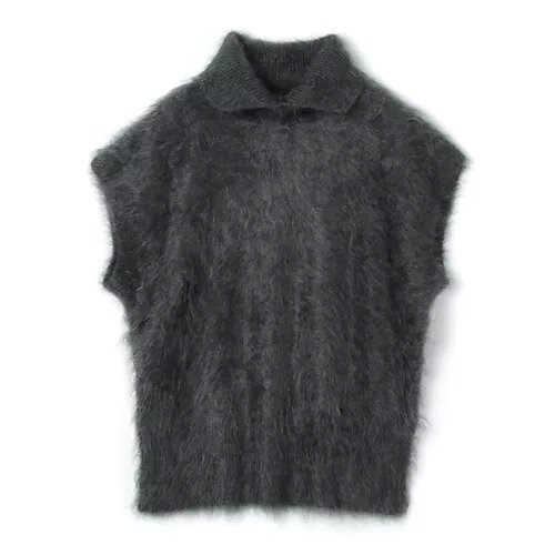 【ブラミンク/BLAMINK】のカシミヤファー7Gタートルベスト インテリア・キッズ・メンズ・レディースファッション・服の通販 founy(ファニー) ファッション Fashion レディースファッション Fashion for Women アウター Coat / Outerwear Collection トップス・カットソー Cut & Sew Tops ベスト&ジレ / 重ね着スタイル Vests & Gilets 2025年 2025 2025-2026秋冬・A/W Autumn/Winter 2025–26 AW25–26 スリット Slit, Slit Detail タートル Turtleneck, Turtle Collar フォルム Silhouette, Form ベスト Vest, Waistcoat ボックス Boxy, Box Shape マニッシュ Mannish, Boyish リュクス Luxury, Elegant, High-End, Chic DK.GRAY|ID: prp329100004840567 ipo3291000000036041721