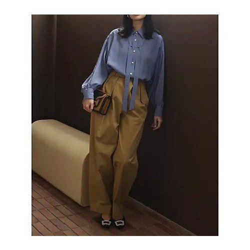 【スアデオ/suadeo】の【大草直子さんコラボ】細ボウブラウス 人気、トレンドファッション・服の通販 founy(ファニー) 　ファッション　Fashion　レディースファッション　Fashion for Women　トップス・カットソー　Cut & Sew Tops　シャツ・ブラウス・オフィスカジュアル　Elegant Blouses & Button-Ups　とろみ　Fluid, Flowy Fabric　コラボ　Collaboration, Collab　ドレープ　Drape, Draping Fabric　ベーシック　Basic, Essential　ループ　Loop, Loop Knit　レギュラー　Regular, Standard Fit　エレガント 上品　Elegant　洗える　Machine Washable　other-2|ID: prp329100004840570 ipo3291000000036312722