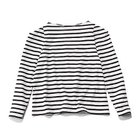 【エムセブンデイズ/M7days】の【東原妙子さんコラボ】【洗える】パワショル長袖Tシャツ ホワイト×ブラックボーダー|ID:prp329100004840573