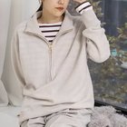 【リエミラー/Rie Miller】の《手洗い可能》ハーフZIPプルオーバー ベージュ|ID: prp329100004844190 ipo3291000000035416343