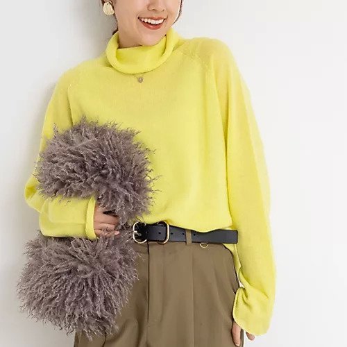 【リエミラー/Rie Miller】のPUREカシミヤタートルネックニット インテリア・キッズ・メンズ・レディースファッション・服の通販 founy(ファニー) 　ファッション　Fashion　レディースファッション　Fashion for Women　トップス・カットソー　Cut & Sew Tops　ニット　Knit Tops & Sweaters　タートルネック・ハイネックトップス　Turtlenecks & High-Neck Tops　2025年　2025　2025-2026秋冬・A/W　Autumn/Winter 2025–26 AW25–26　タートルネック　Turtleneck, High Neck　エレガント 上品　Elegant　イエロー|ID: prp329100004844203 ipo3291000000035311481